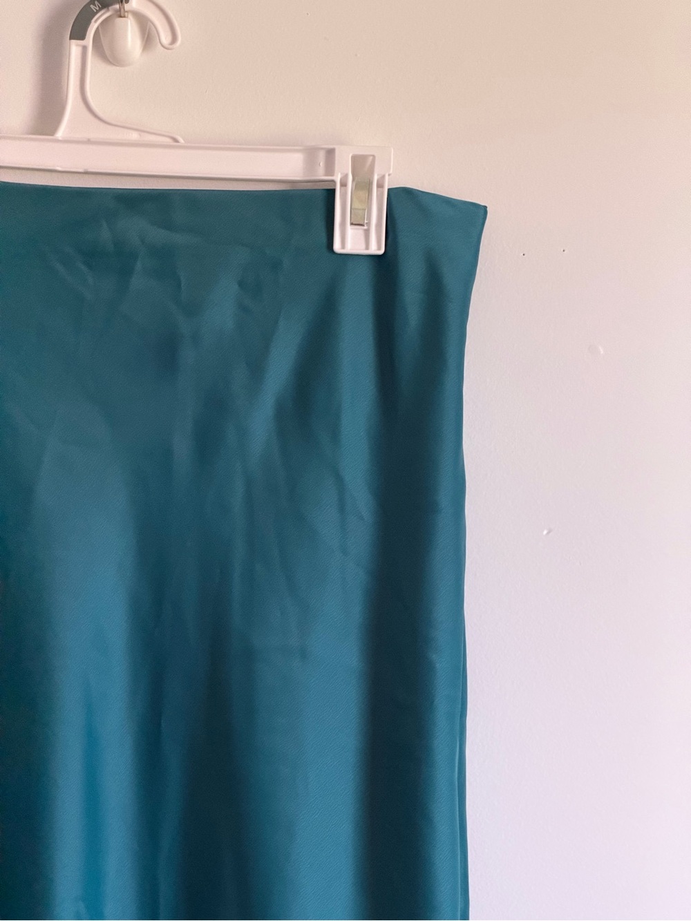 Rachel Zoe Teal Satin Midi Skirt - Picture 2 of 3